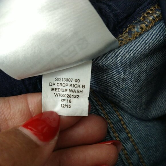 Gap 1969 Maternity Jeans Cropped Ankle Slim Straight Women Size 29 R Medium Wash - Picture 7 of 8